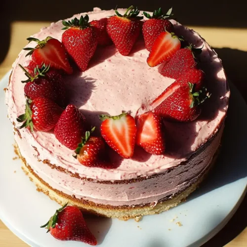 The Best Homemade Strawberry Cake {Birthday Cake}
