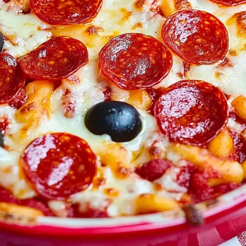 Cheesy Pepperoni Pizza Casserole