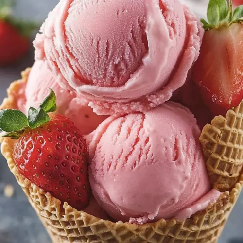 Easy Strawberry Ice Cream