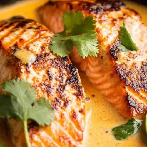Poached Salmon in Coconut Lime Sauce