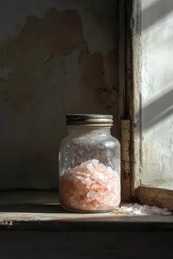 pink salt jar