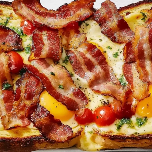 Bacon, Egg, and Cheese Baked French Toast