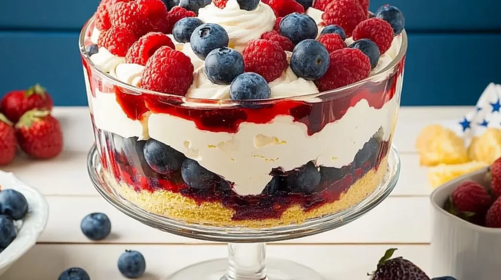 Red, White, and Blue Trifle