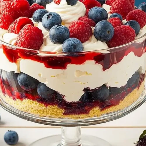 Red, White, and Blue Trifle