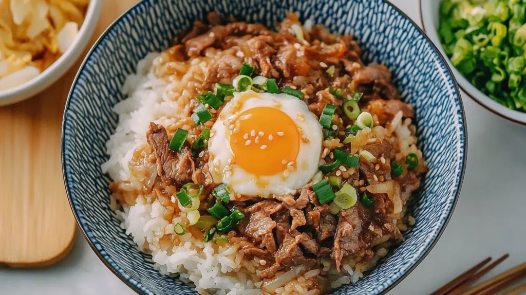 Gyudon (Japanese Beef & Rice Bowls)